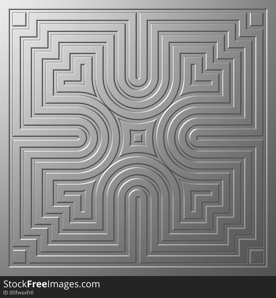 Panel with decorative metal texture