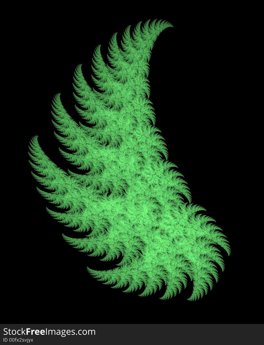 Isolated high res fractal, abstrat tree, plenty of copy space at left side. Isolated high res fractal, abstrat tree, plenty of copy space at left side