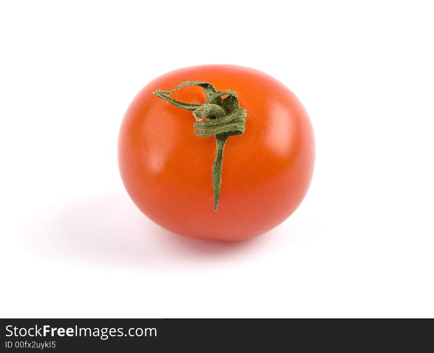 Studio shot of a tomato against white background