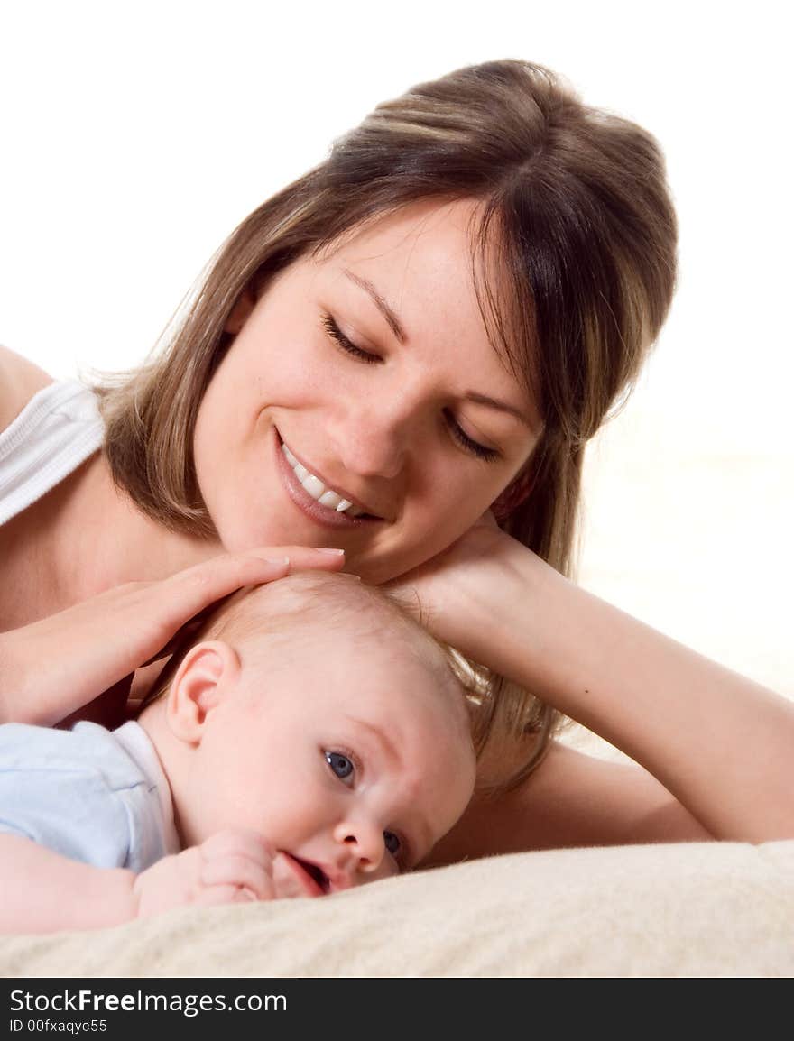 Mom playing fun things with her baby boy. Mom playing fun things with her baby boy