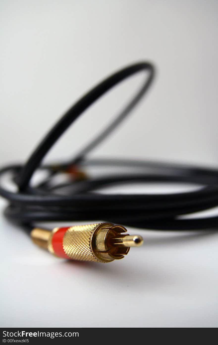 Audio Connector with a black cable