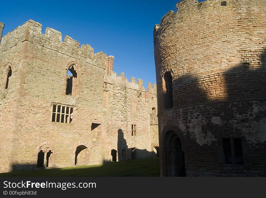 Round tower and castle walls