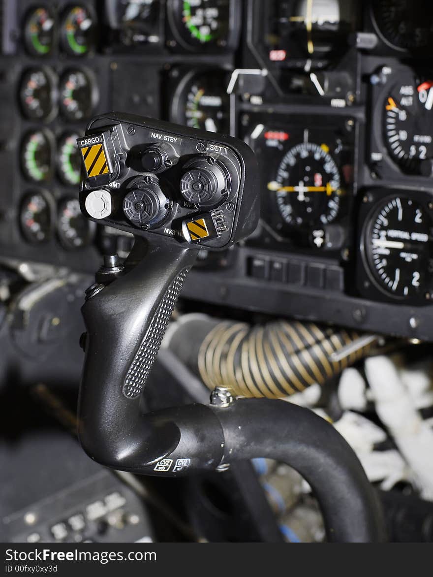 Main commands of a canadian military helicopter. Camera: Nikon D200 with external flash. Main commands of a canadian military helicopter. Camera: Nikon D200 with external flash