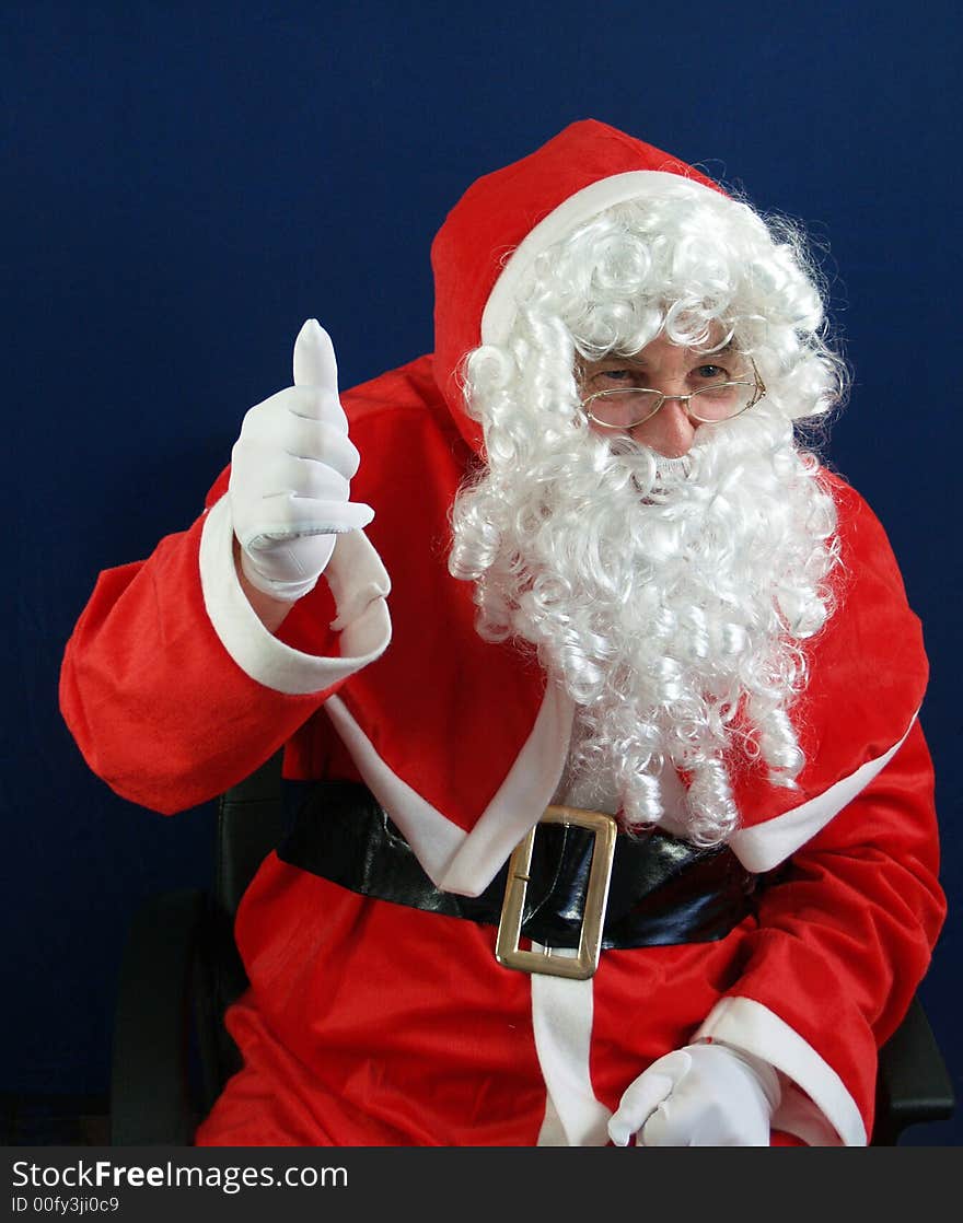 Thumbs-up says santa you have you wish