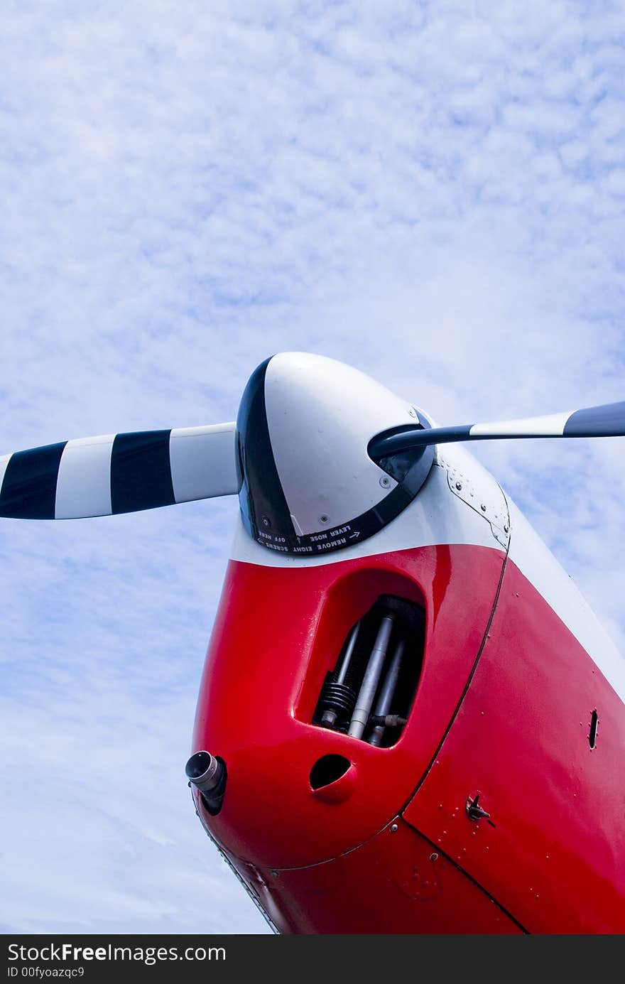 Close up of a airplane propeller. Close up of a airplane propeller