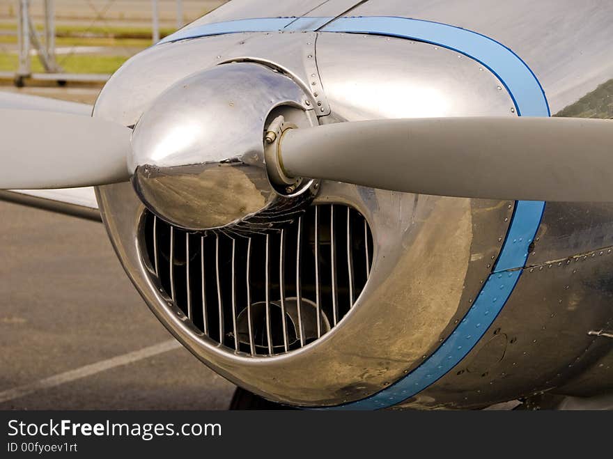 Close up of a airplane propeller. Close up of a airplane propeller