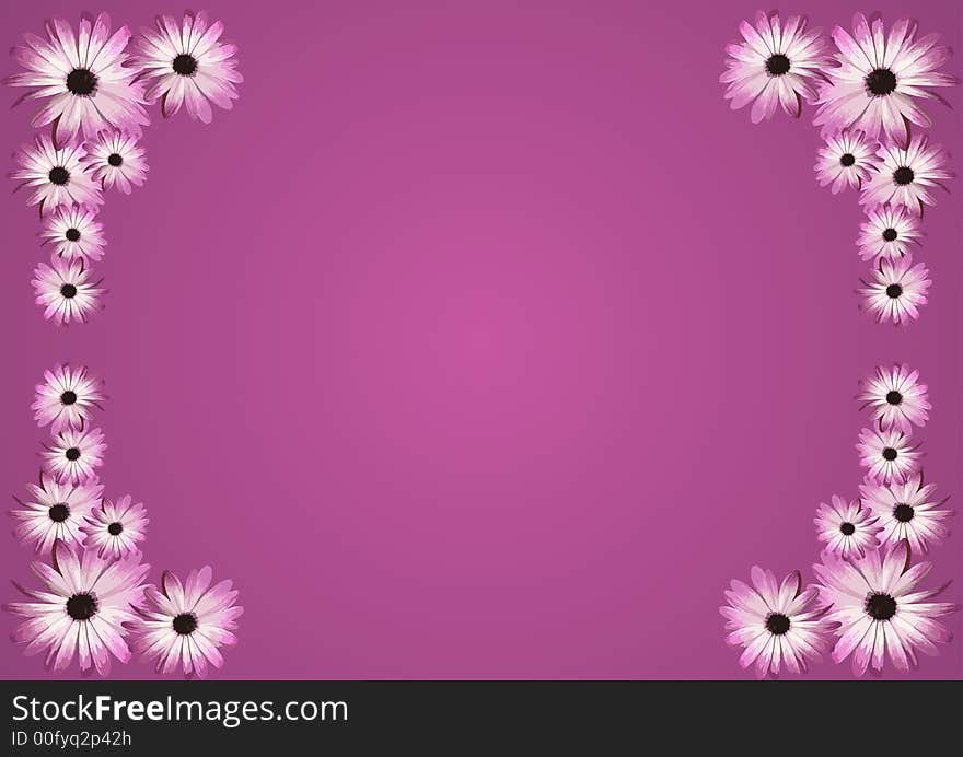 Pink abstract grunge flowers frame. Pink abstract grunge flowers frame