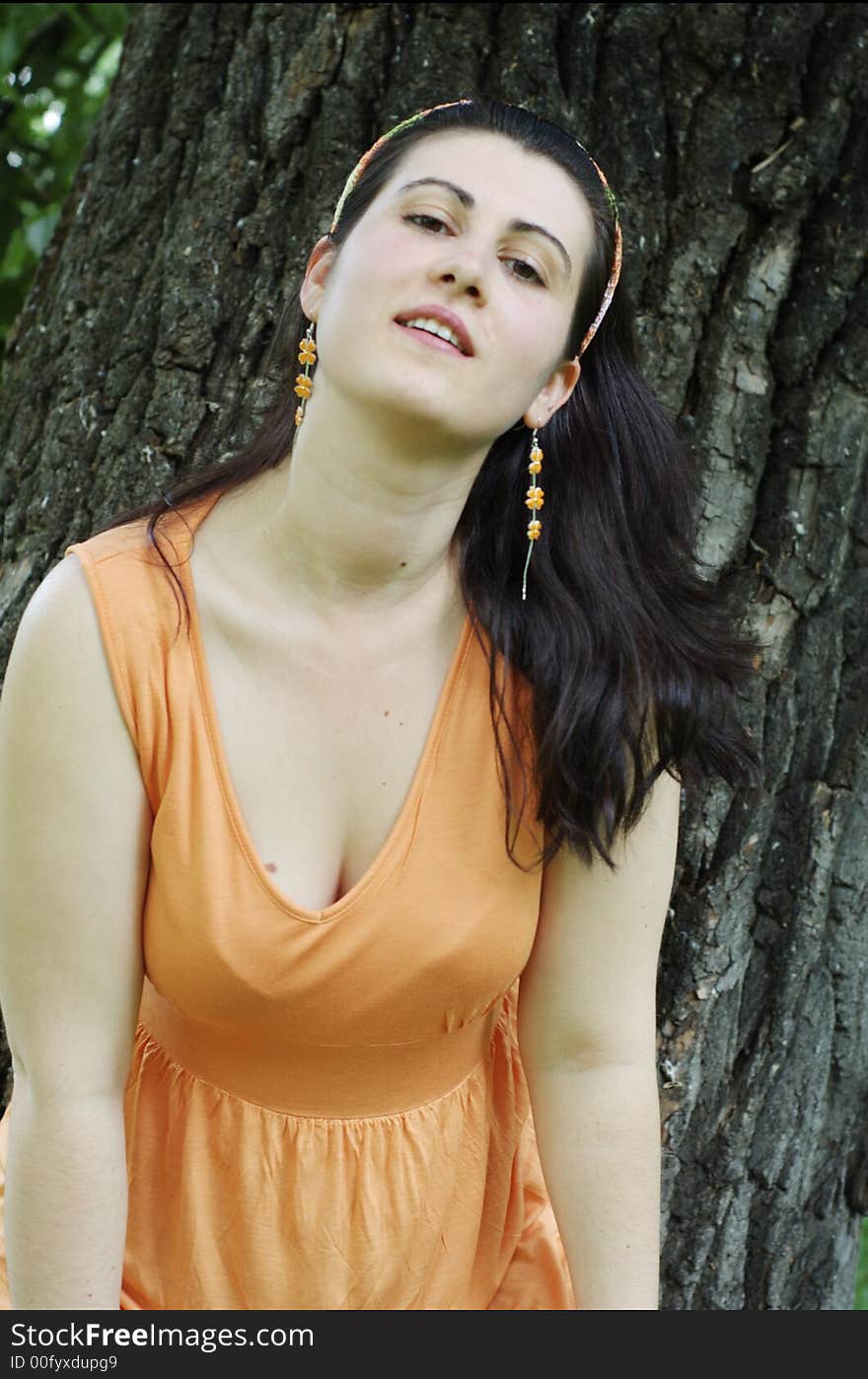 Young woman outdoors in the fall