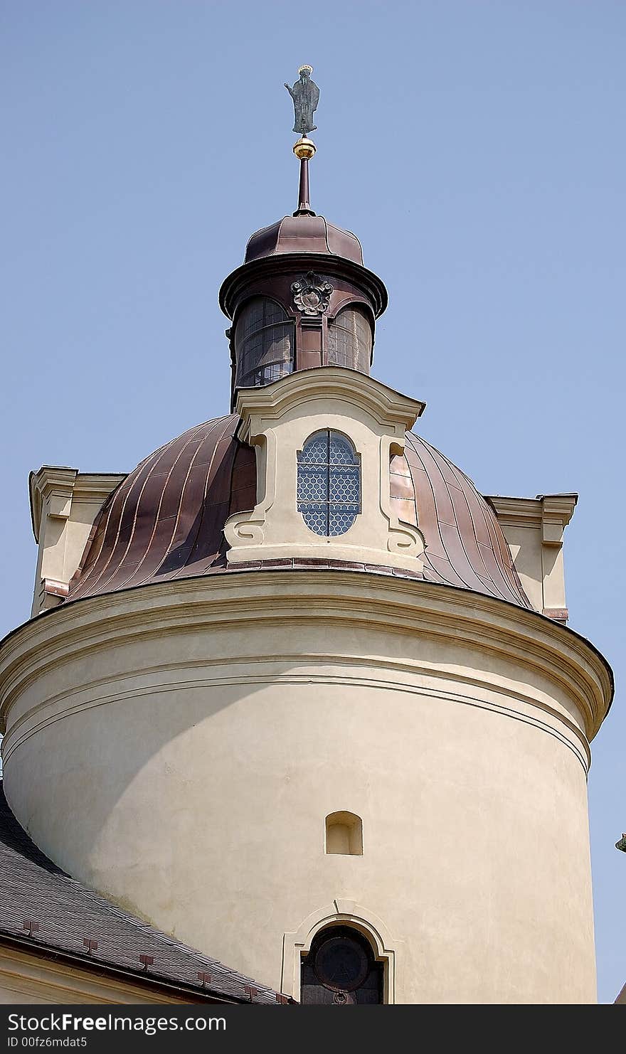 Baroque tower in city Olomouc