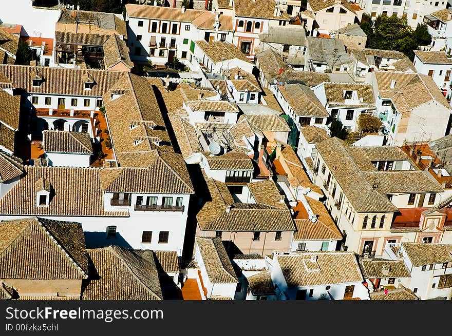 Roofs Of Old City Of Granada