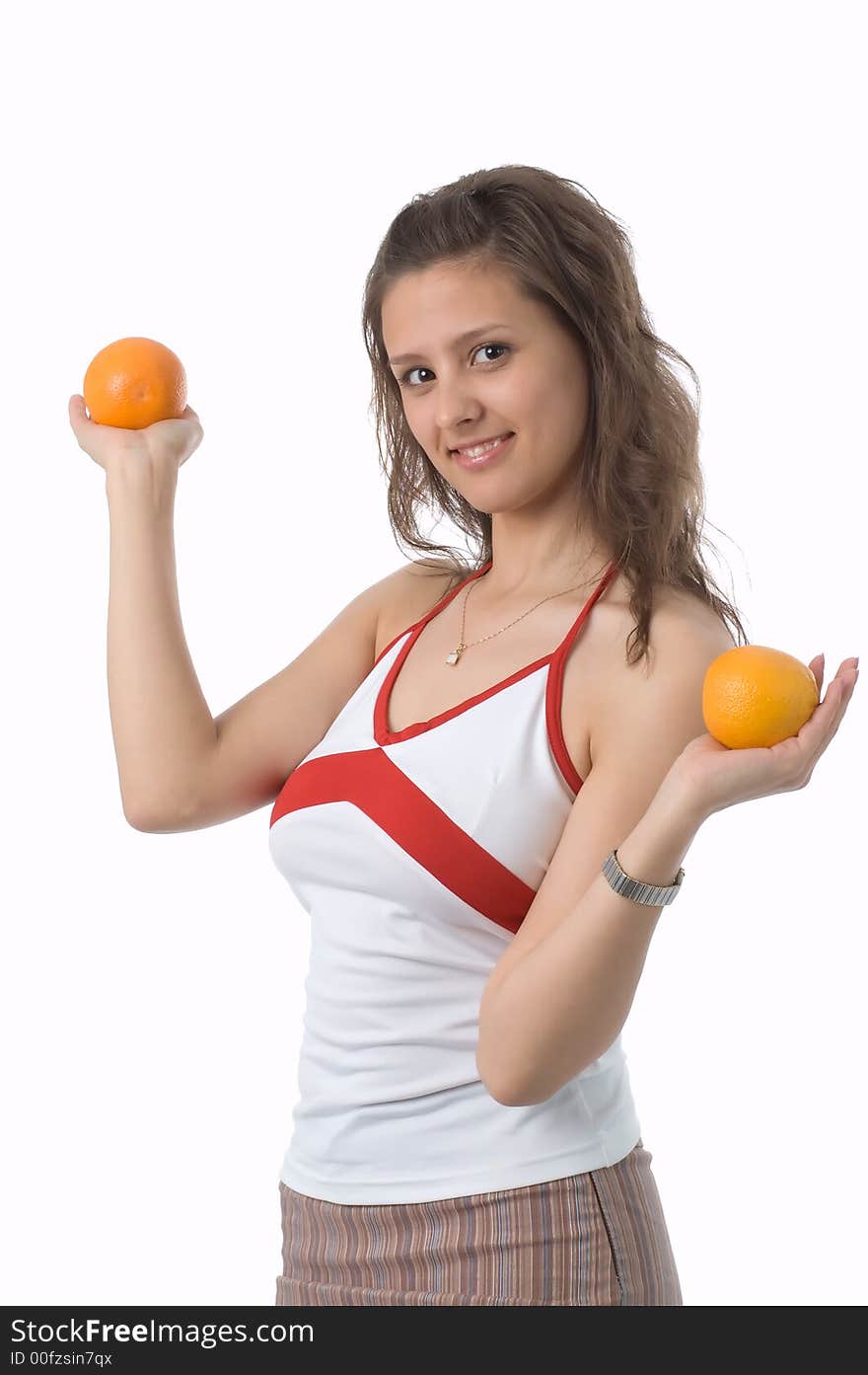 The girl with oranges