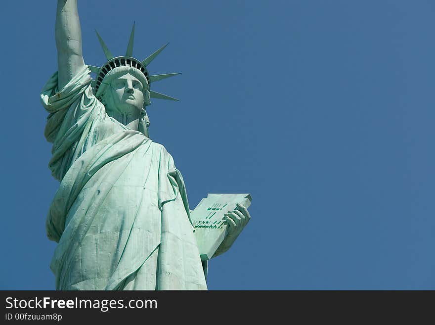 The statue of Liberty in New York.
