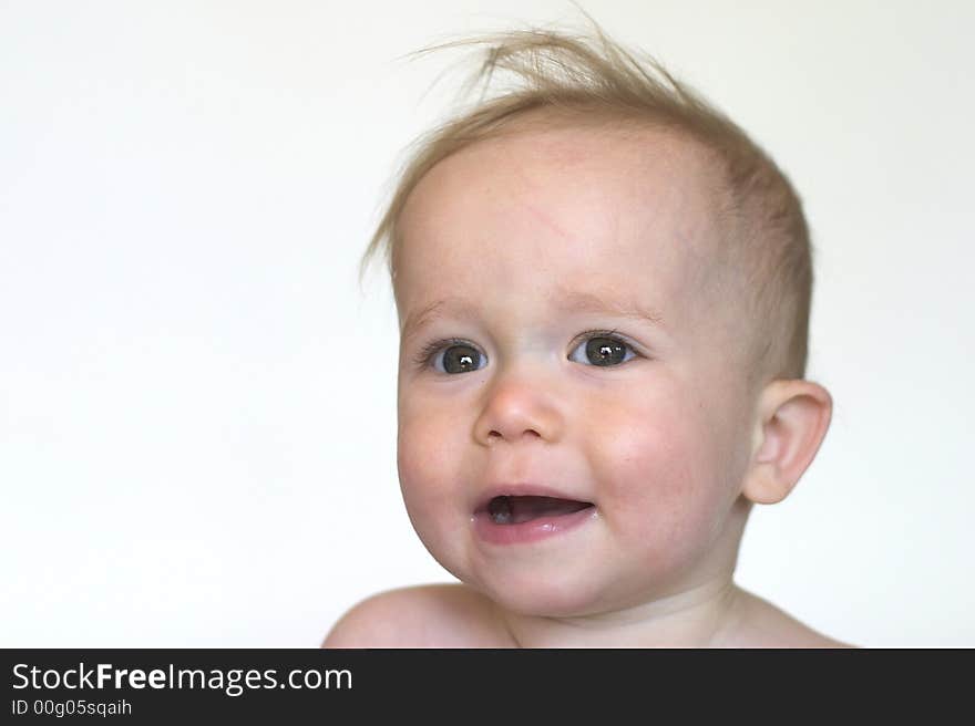 Image of a happy, smiling baby. Image of a happy, smiling baby