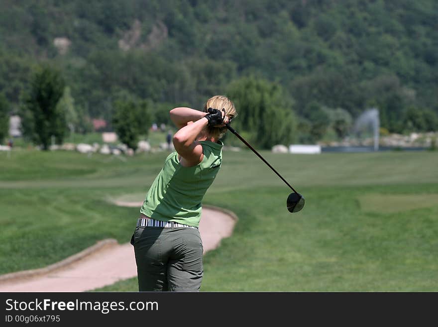 Lady Golf Swing