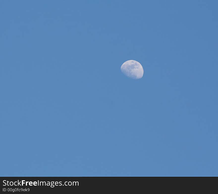 Blue sky moon background