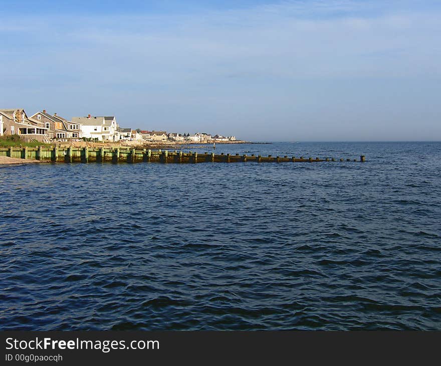 Picture of the new houses builded near ocean. Picture of the new houses builded near ocean