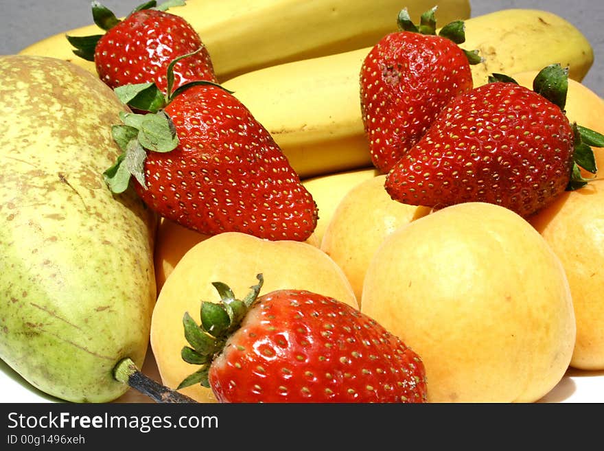 A set of spanish colored fruits. A set of spanish colored fruits