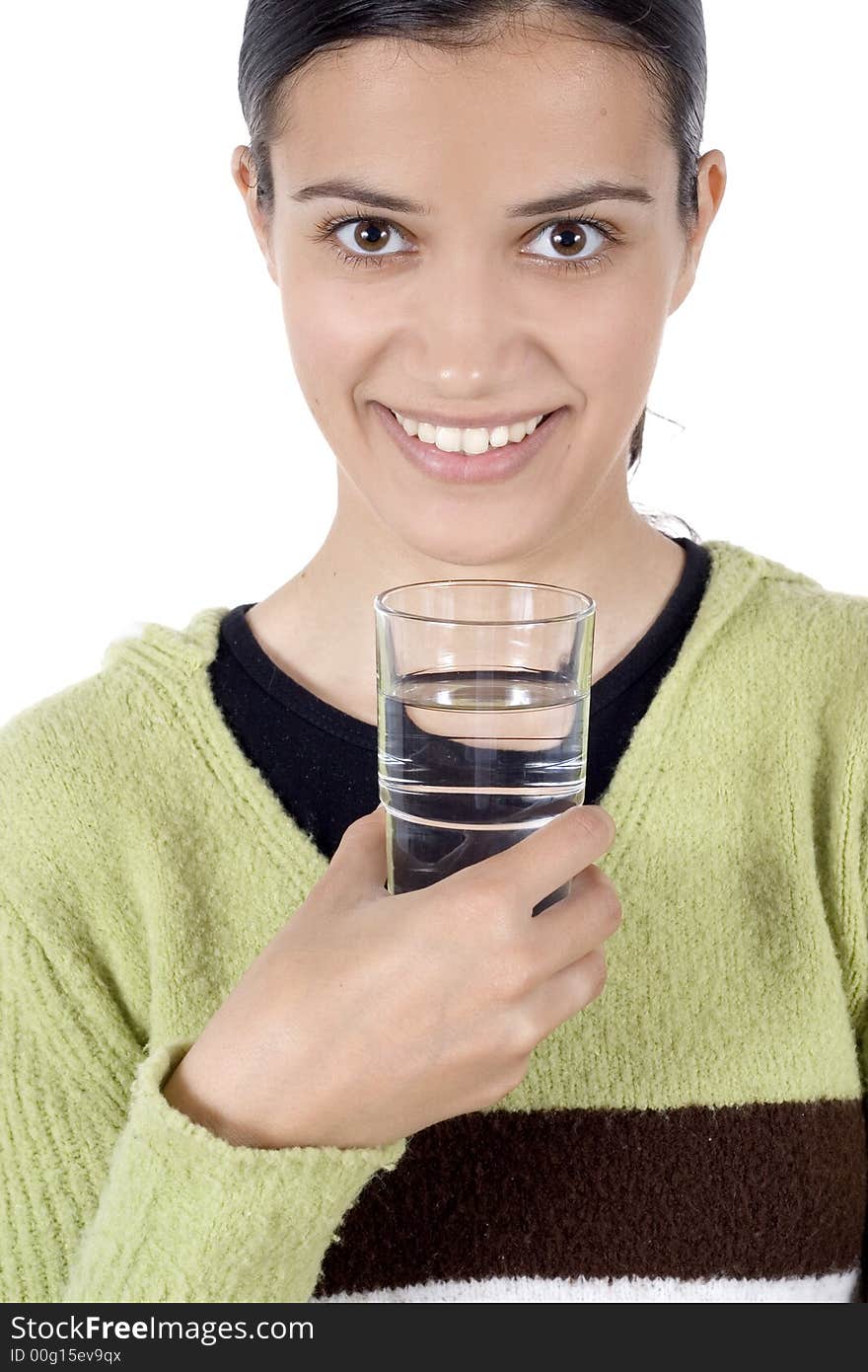 Girl With Glass Of Water