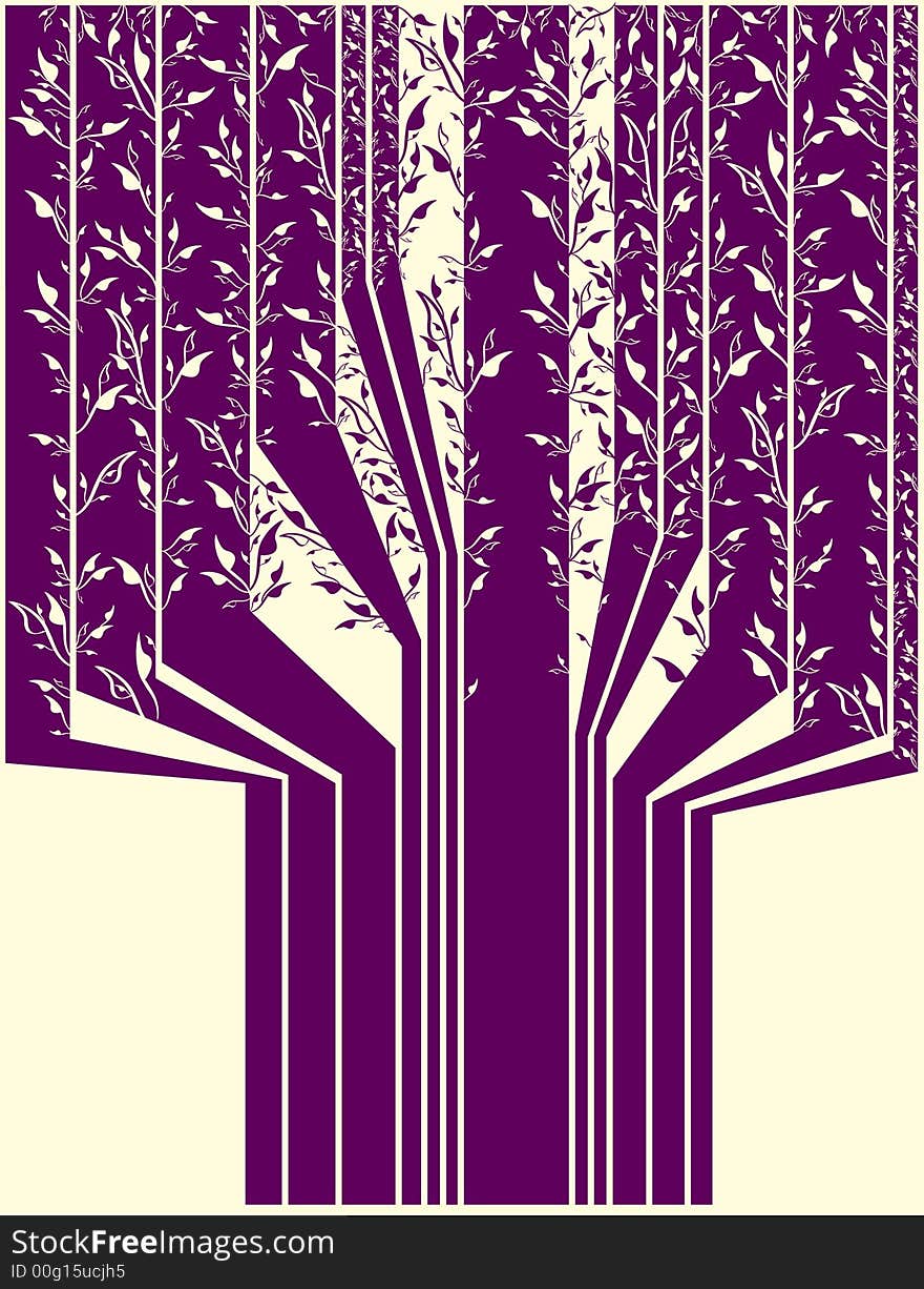 Abstract violet tree on light background. Abstract violet tree on light background