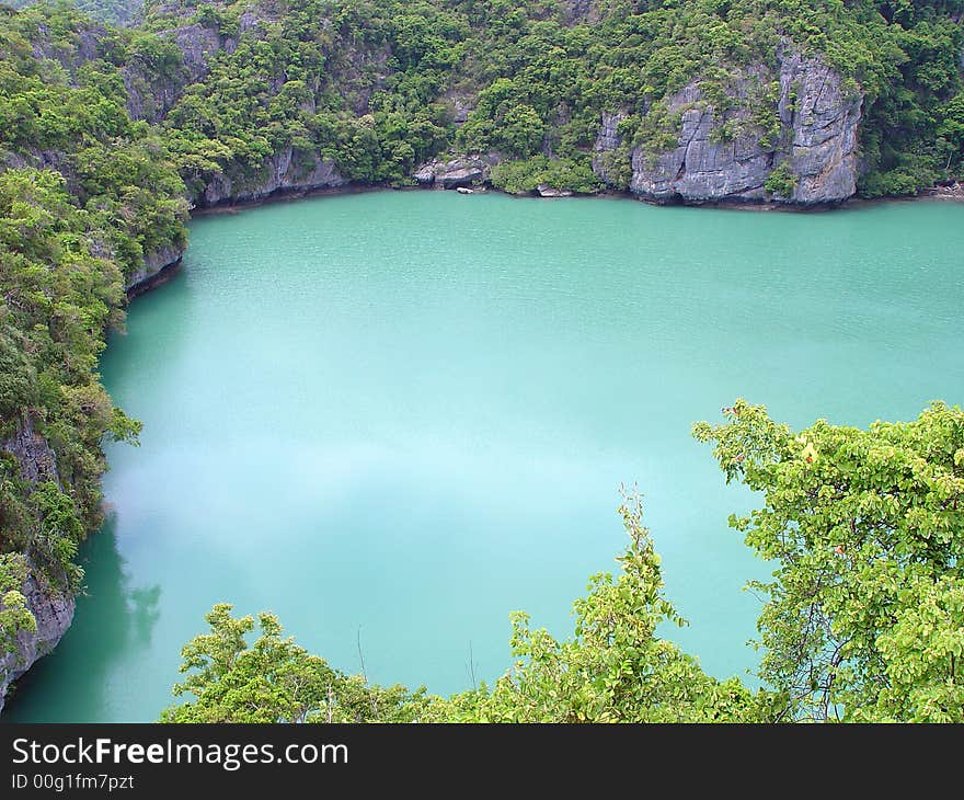 Lake In The Rocks