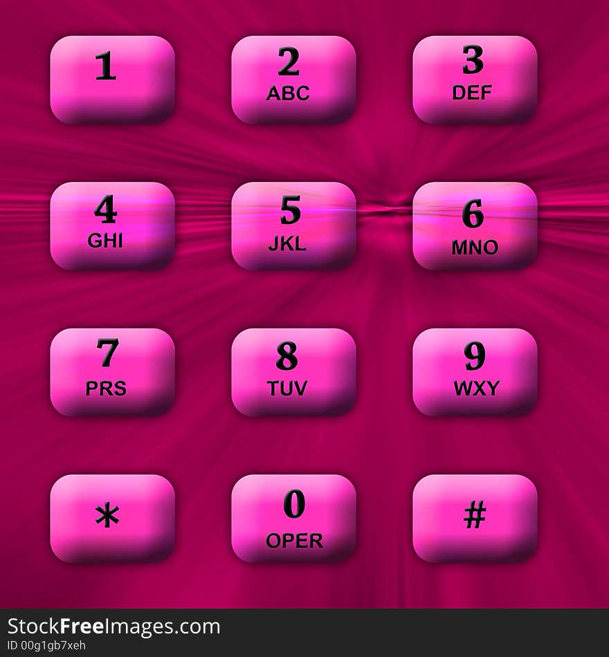 Communication telephone buttons.  Hi-tech background conveying speed. Communication telephone buttons.  Hi-tech background conveying speed