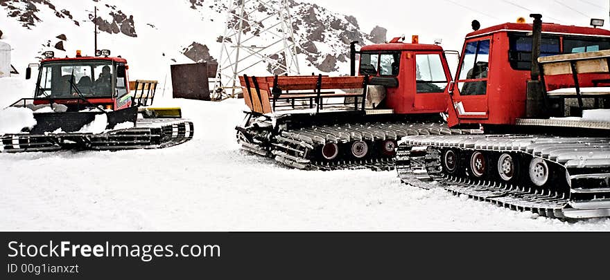 Elbrus winter and snowcat vehicles. Elbrus winter and snowcat vehicles