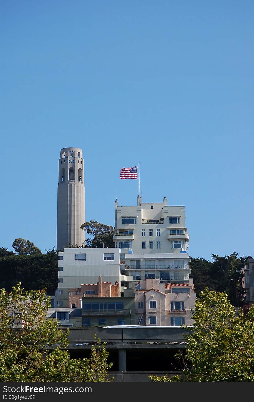 Scenic view of Coit Tower