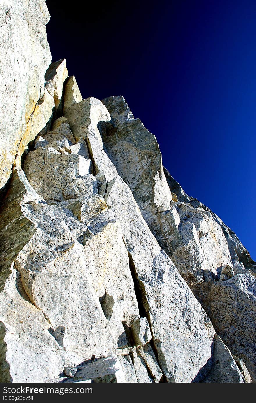 Mountain On The Blue Sky