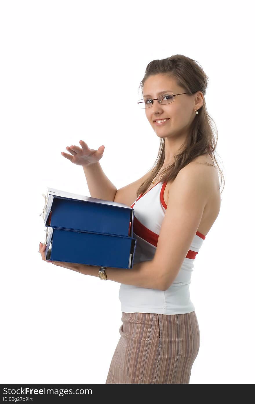 The Girl With Folders