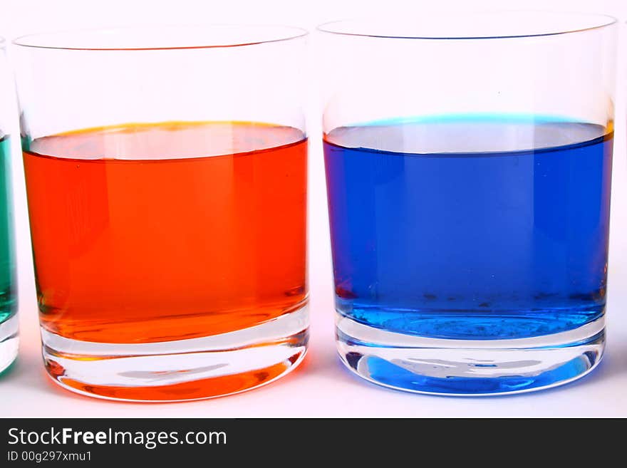 Color juice-red,yellow,green and blue