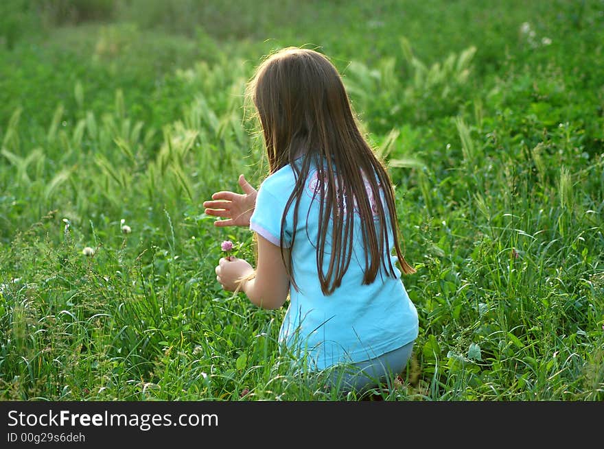 Girl In Green Grass