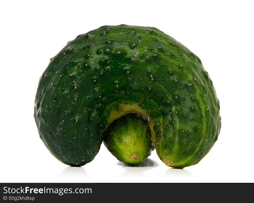 Gherkins isolated over white background