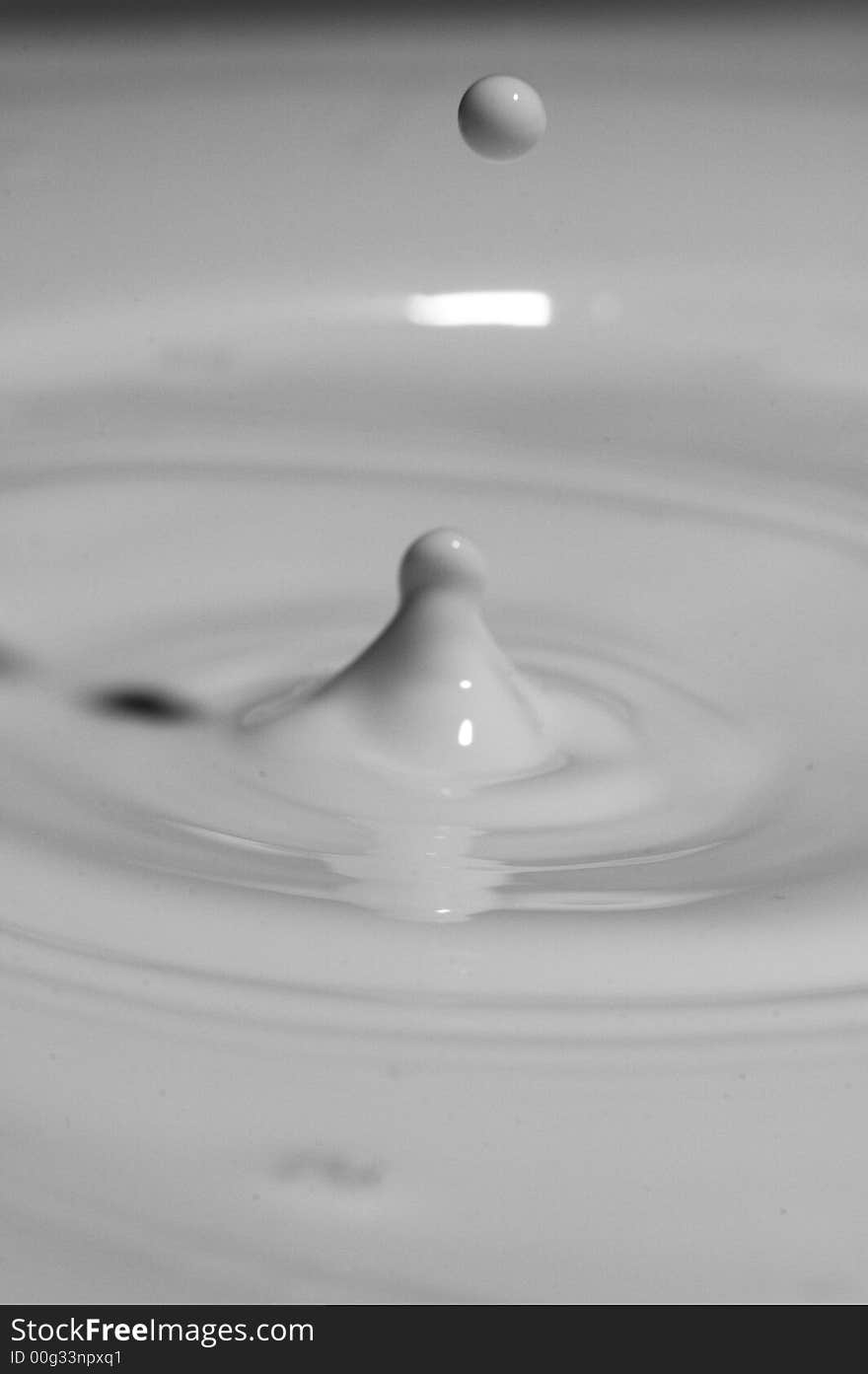 Monotone macro milk drop