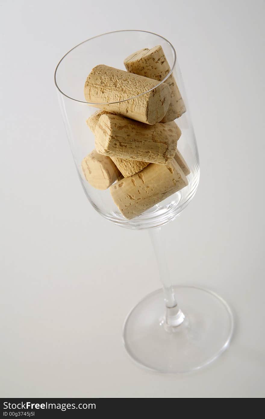 Glass with corks