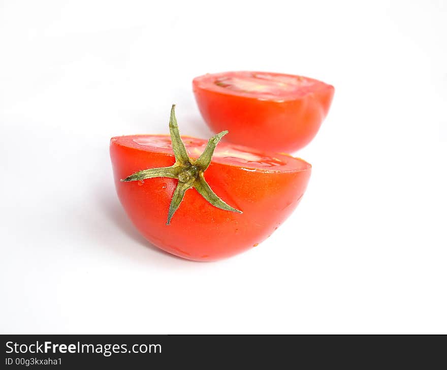 Tomato composition isolated on white