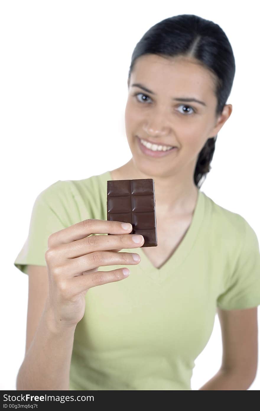 Girl with chocolate