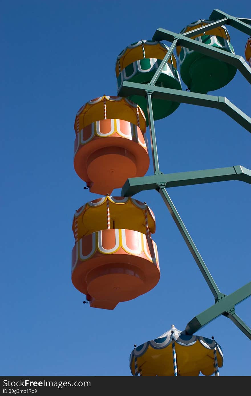 Back view Ferris wheel