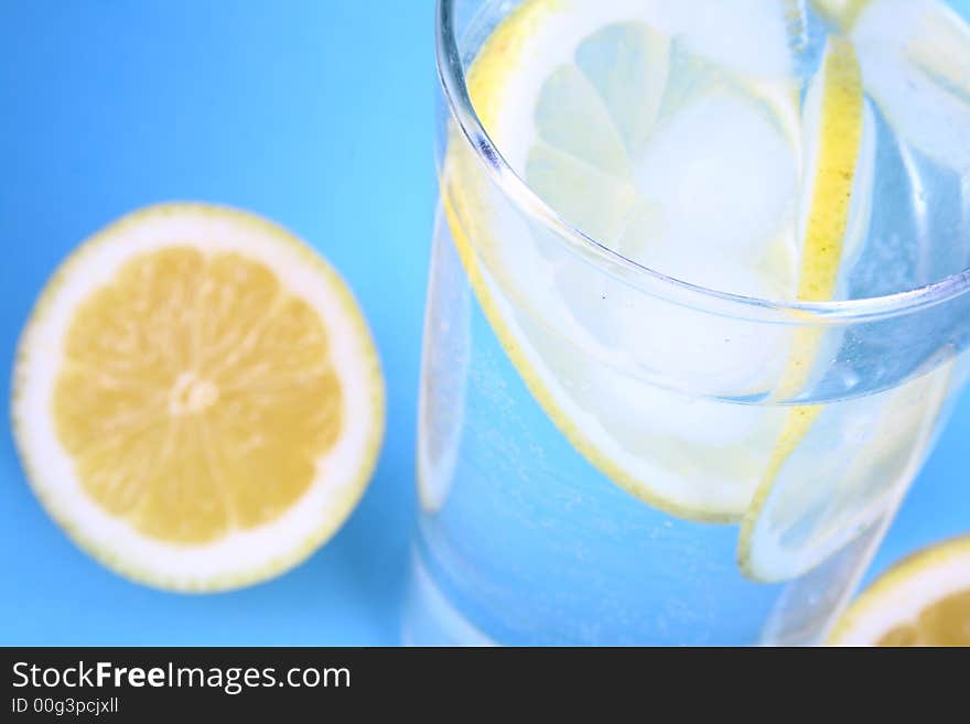 Water lemon-sparkling water,citron ang glass. Water lemon-sparkling water,citron ang glass