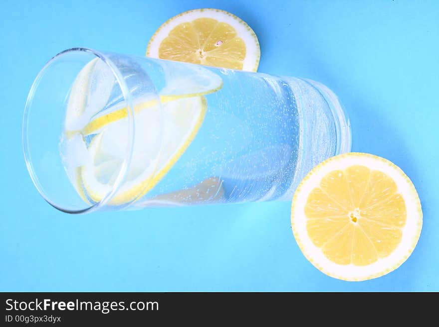 Water lemon-sparkling water,citron ang glass. Water lemon-sparkling water,citron ang glass