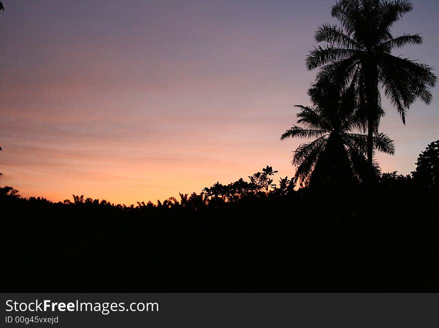 Sunset in Edea, Cameroon, Africa. Sunset in Edea, Cameroon, Africa