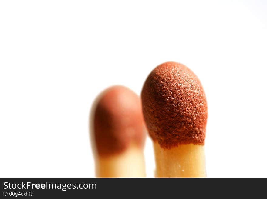 A macro photo of typical Danish matchstick. A macro photo of typical Danish matchstick