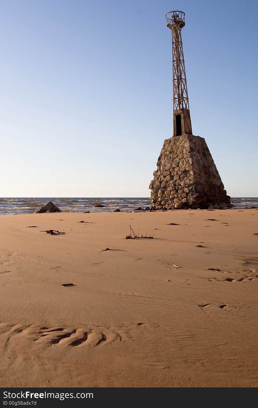 Old lighthouse on the seaside