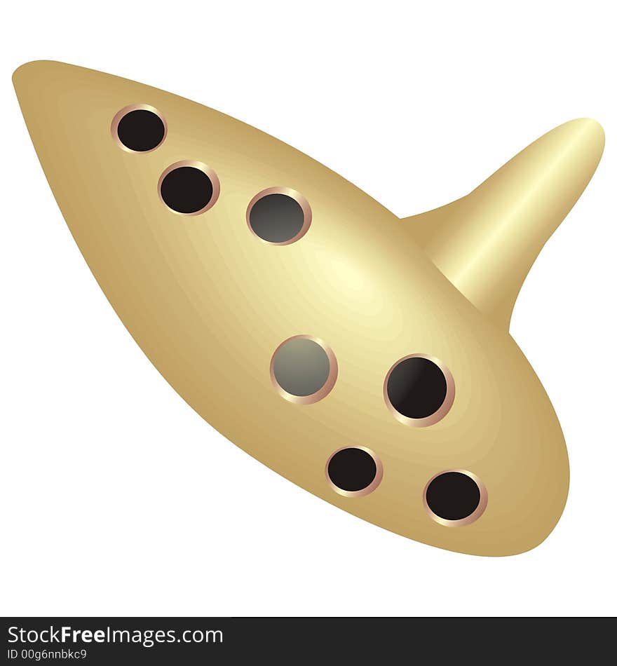 Art illustration of an ocarina