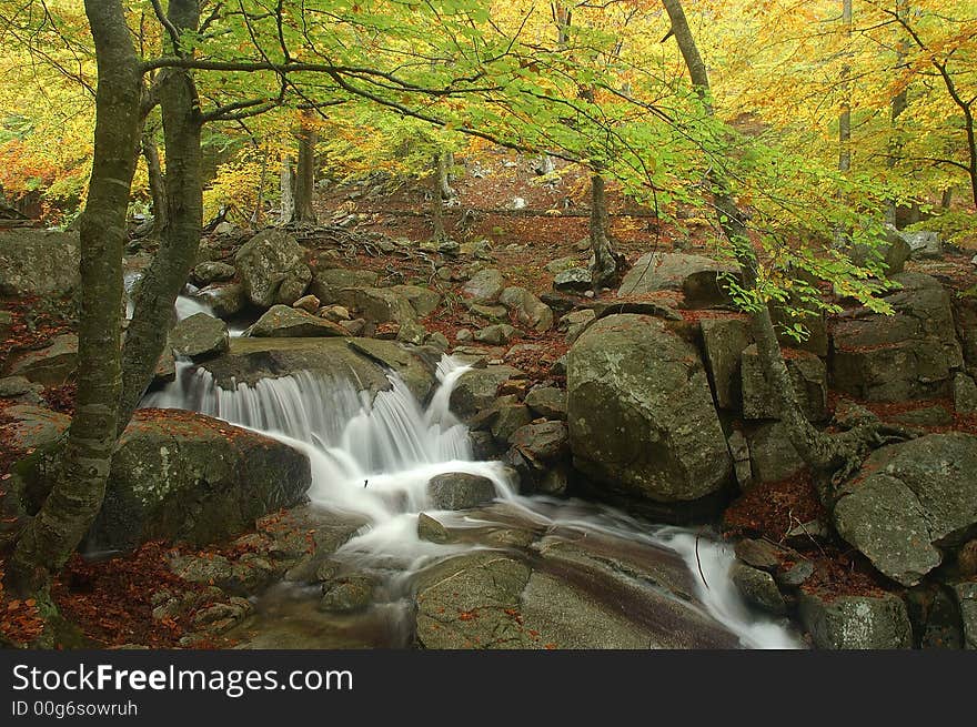 Little river in Montseny natural park. Little river in Montseny natural park