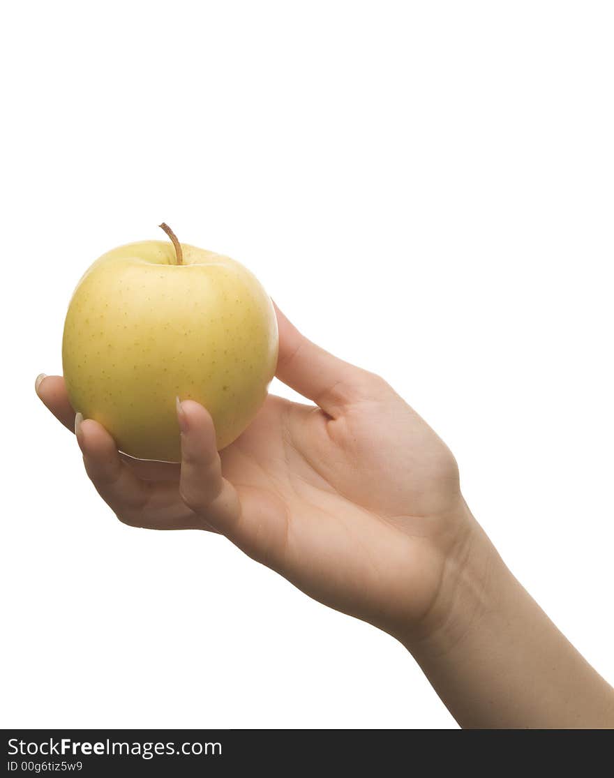 Holding an Apple