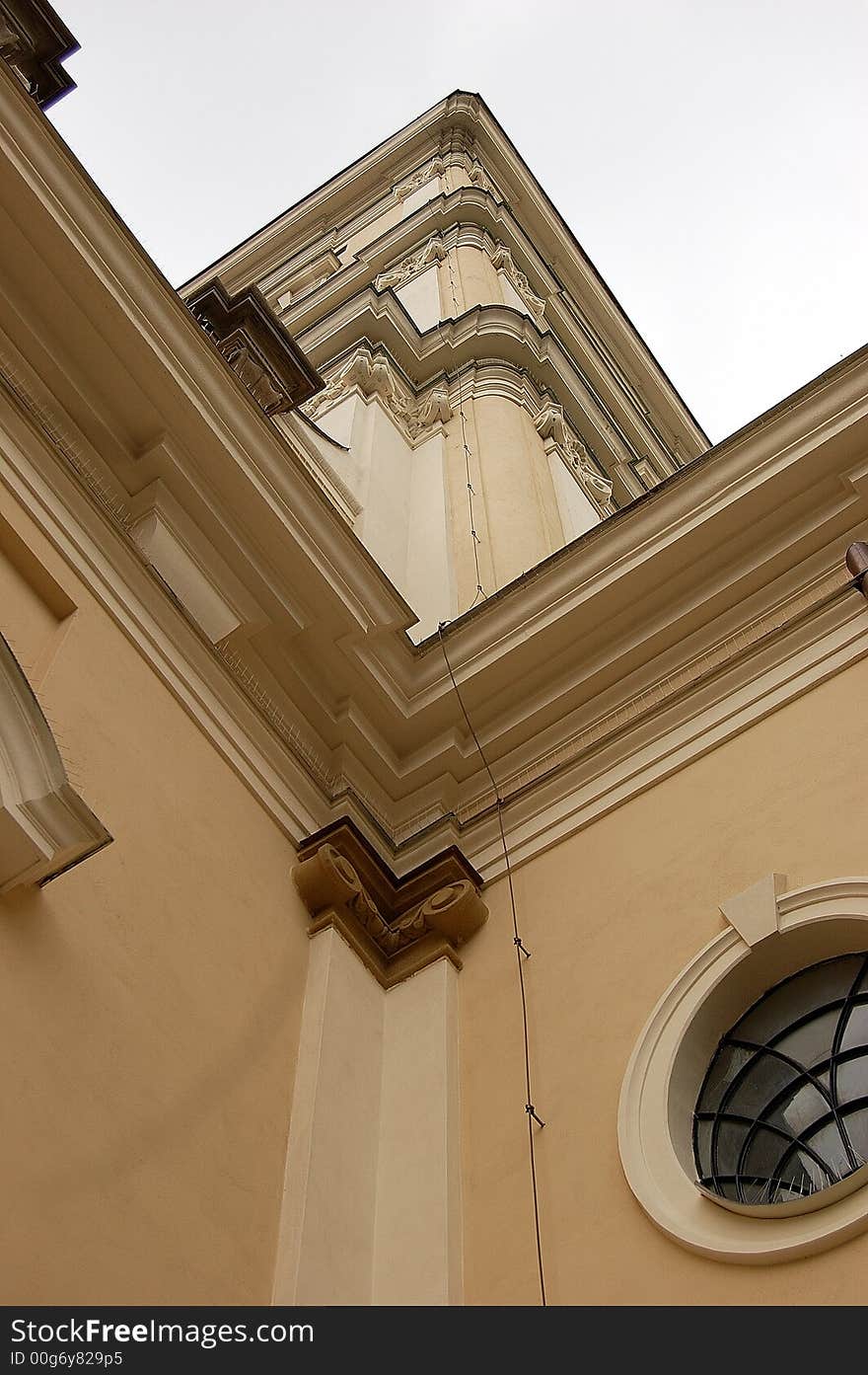 Baroque church  in city Vyškov. Baroque church  in city Vyškov