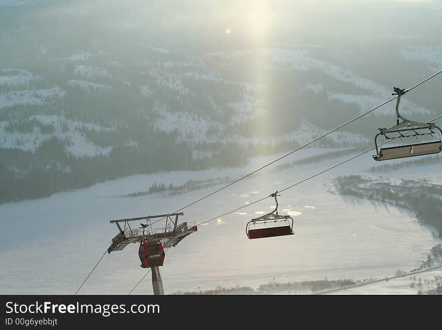 Snowy mountains in Are, Sweden. Snowy mountains in Are, Sweden