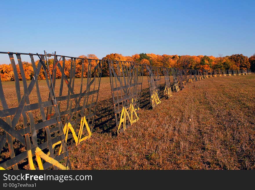 A big red field at the country