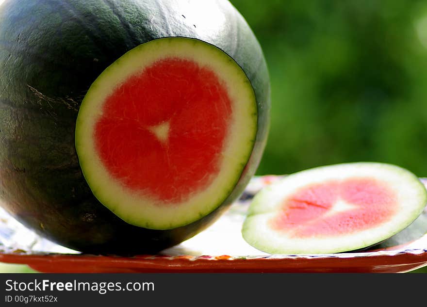 Watermelon in a crosspiece