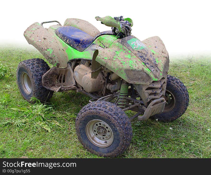 Buggy all in mud after off-road competition